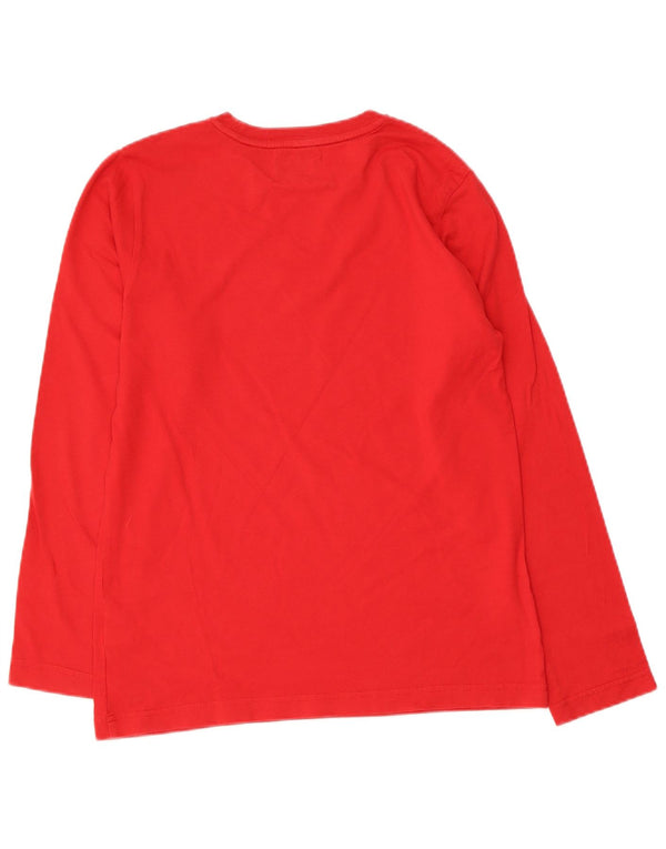 Moschino Jungen Grafik-Top, langärmelig, 12–13 Jahre, rote Baumwolle