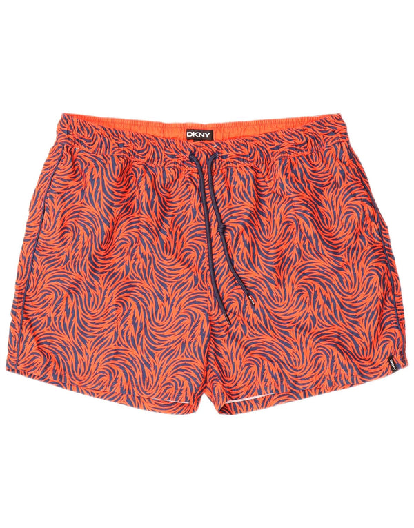 Dkny Herren Badeshorts 2XL Orange Geometrisch Polyester