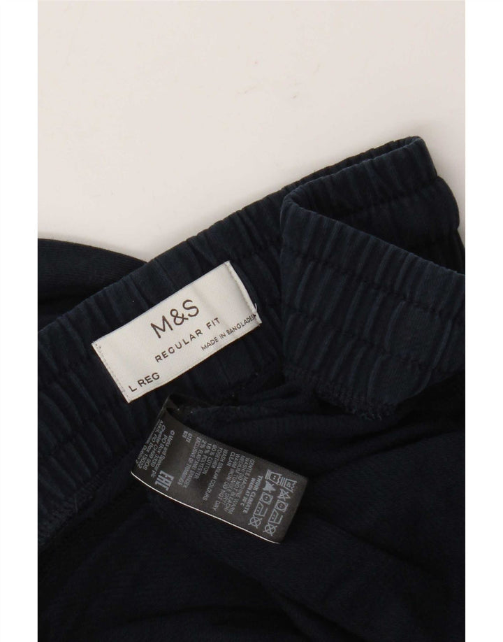 Marks & Spencer Herren-Trainingshose, reguläre Passform, große marineblaue Baumwolle