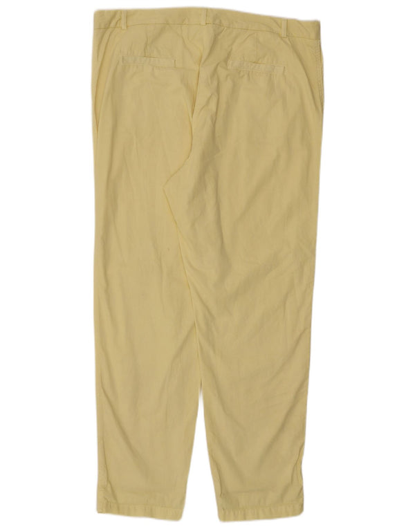 Marks & Spencer Damen Gerade Chinohose UK 18 XL W38 L30 Gelb