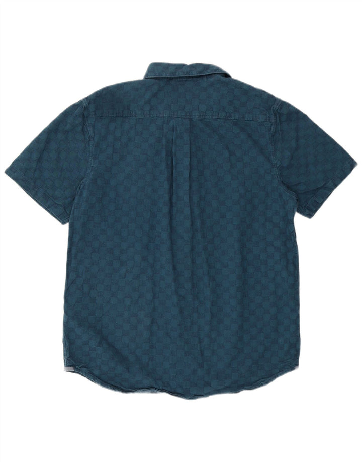 Vans Herren-Kurzarmhemd mit klassischer Passform, mittelblau, geometrisch