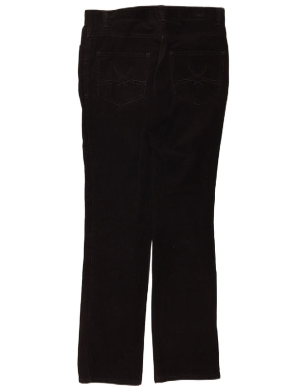Marks & Spencer Damen Gerade Cordhose UK 8 Small W28 L30 Schwarz
