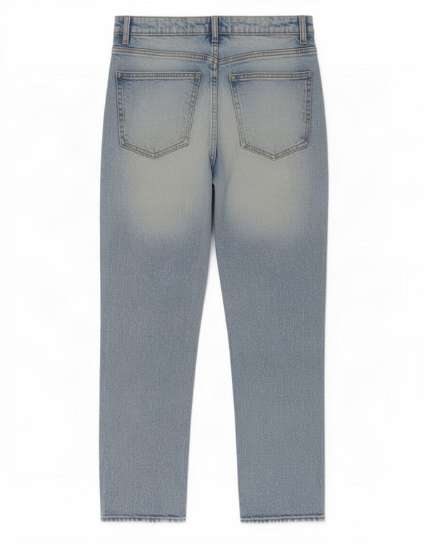 Zara Damen Distressed High Waist Slim Jeans EU 38 Small W28 L27 Blau
