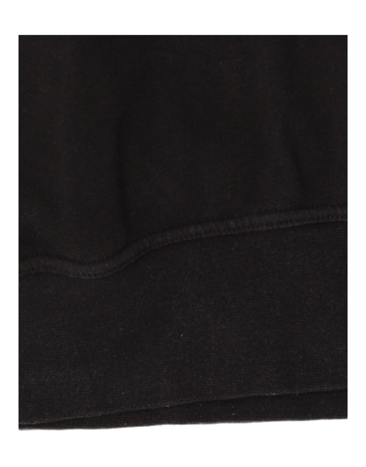 Nike Womens Graphic Crop Sweatshirt Pullover UK 12 Mittelschwarze Baumwolle