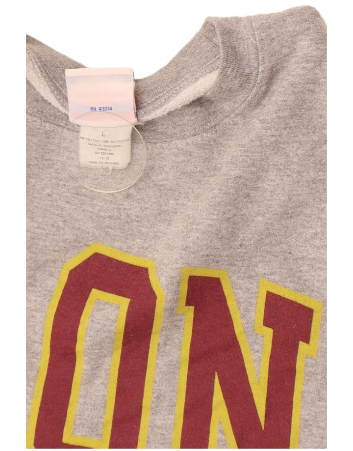 Champion Herren-Sweatshirt mit Grafik, groß, grau gesprenkelte Baumwolle