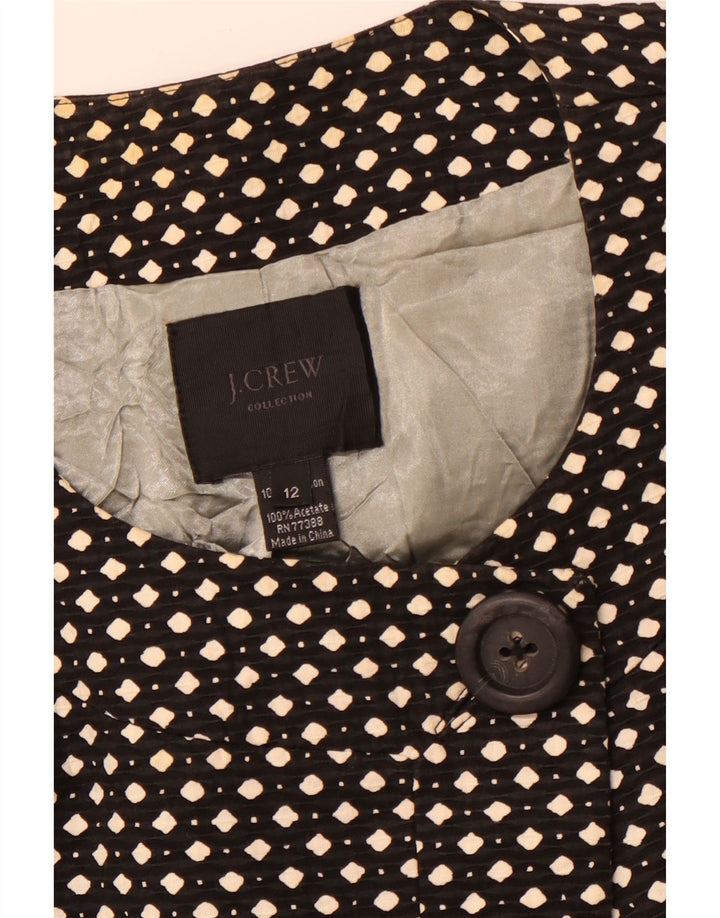 J. CREW Damen-Blazerjacke mit 1 Knopf, US 12, groß, schwarz gefleckt