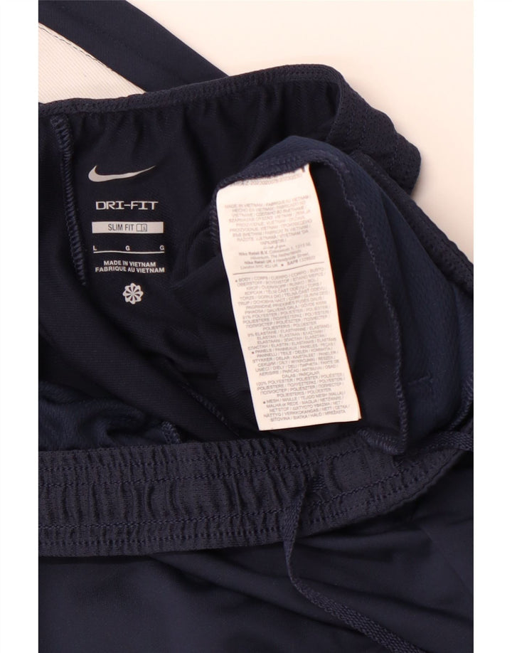 NIKE Herren-Trainingshose Dri Fit Slim Fit, Größe L, Marineblau, Polyester