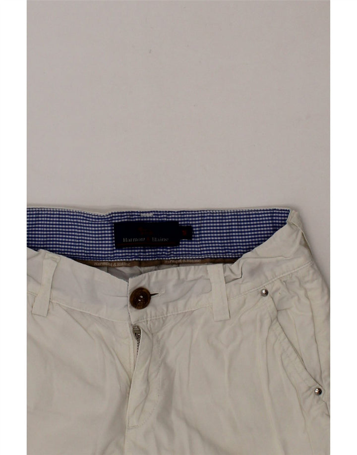 HARMONT & BLAINE Boys Chino Shorts 5-6 Years Medium W22 White Cotton Vintage Harmont & Blaine and Second-Hand Harmont & Blaine from Messina Hembry 