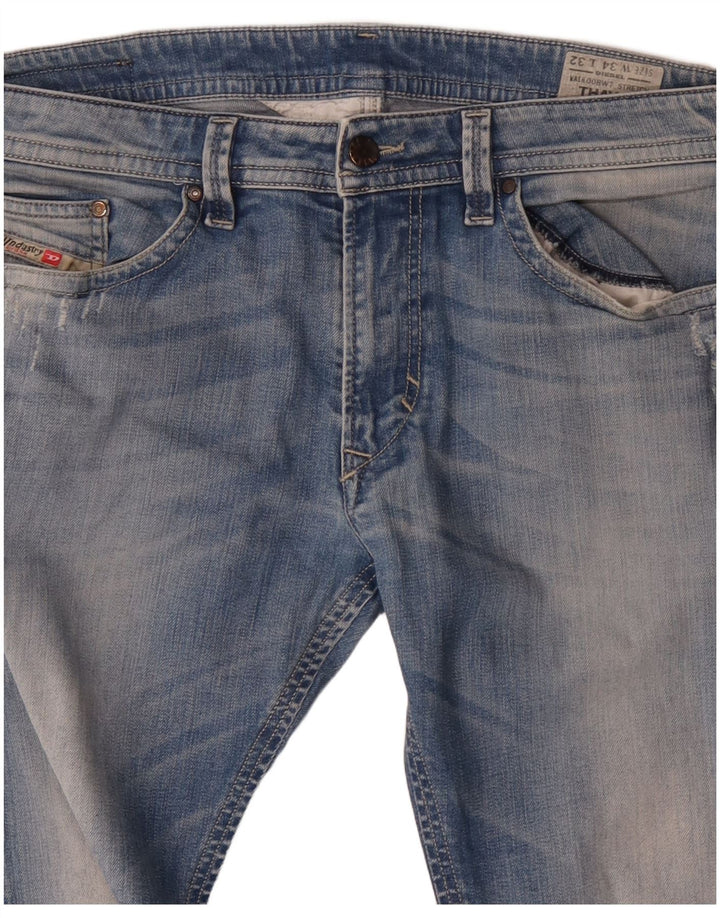 Diesel Herren Thavar Slim Jeans W34 L32 Blaue Baumwolle
