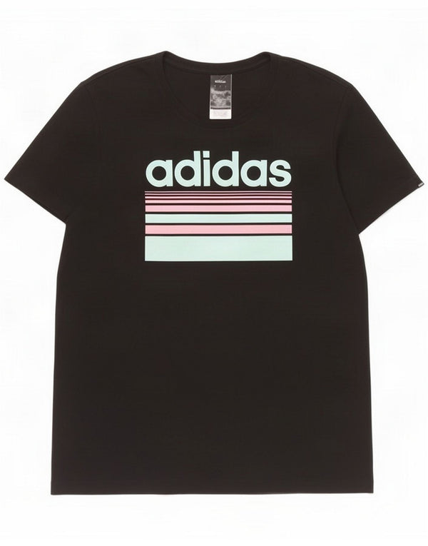 Adidas Herren Graphic T-Shirt Top Medium Black Cotton