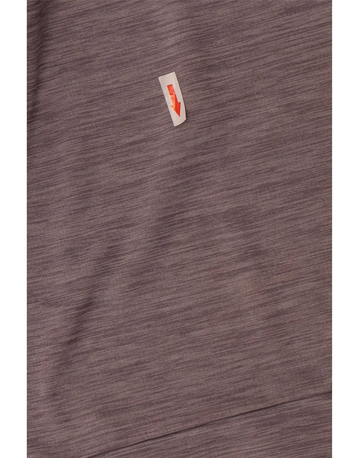 Nike Herren Dri Fit Pullover-Trainingsanzugoberteil mit Reißverschluss, XL, grau geflecktes Polyester
