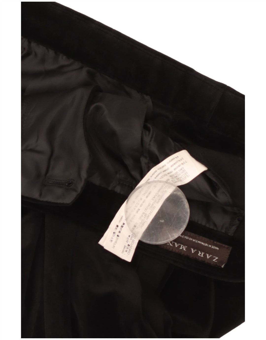 Zara Damen Slim Chino-Hose EU 40 Medium W31 L28 Schwarze Viskose