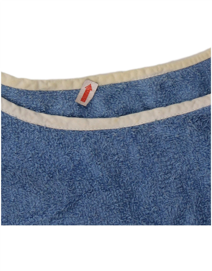 VINTAGE Damen-Pullover mit U-Boot-Ausschnitt, UK 16, Größe L, Blau, Farbblock