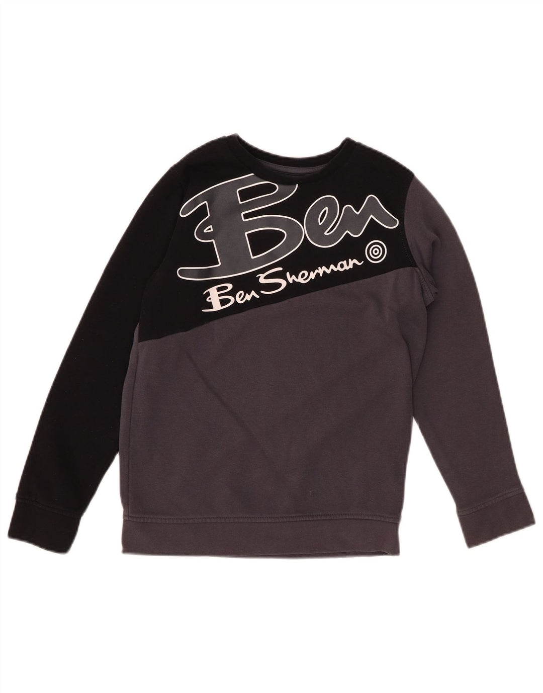 BEN SHERMAN Grafik-Sweatshirt für Jungen, 9–10 Jahre, Grau, Farbblock