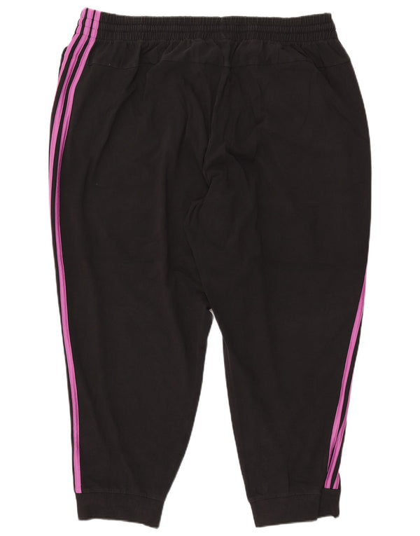 ADIDAS Damen Trainingshose Jogger UK 28/30 3XL Schwarz Baumwolle