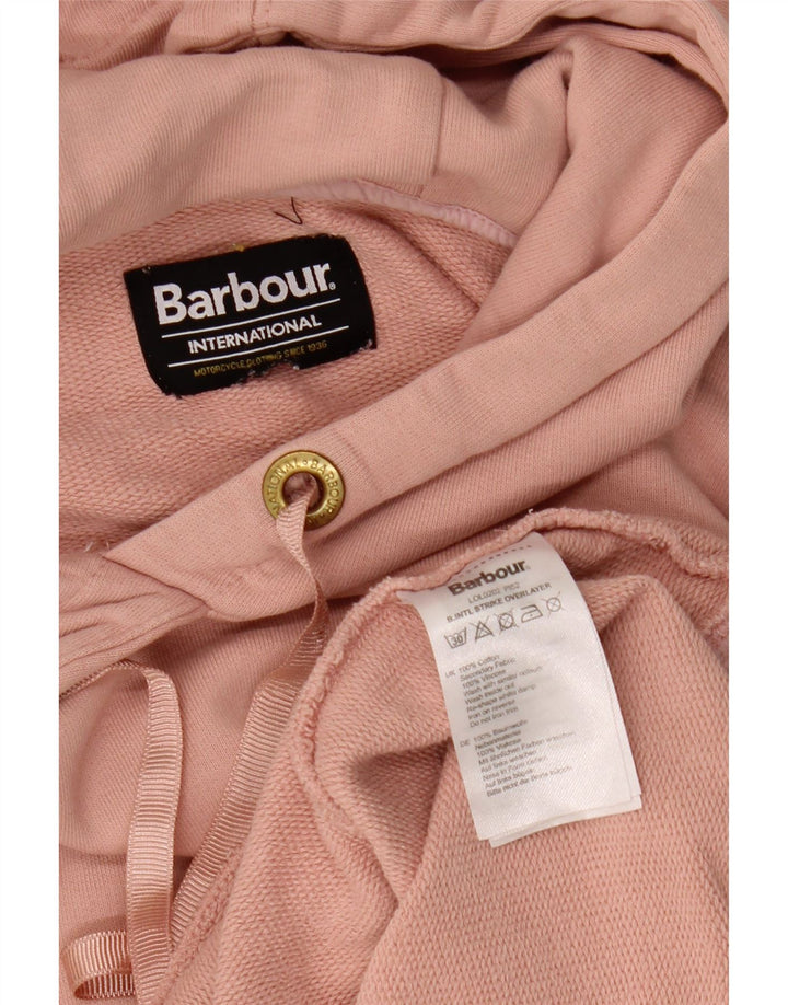 BARBOUR Damen Kapuzenpullover UK 12 Mittelrosa Baumwolle