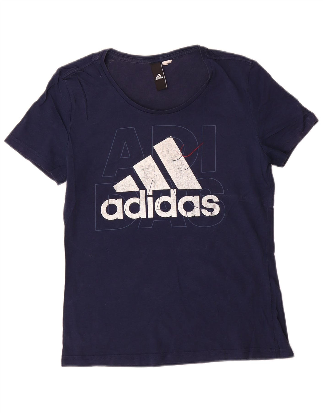Adidas Damen Graphic T-Shirt Top UK 12 Medium Marineblau