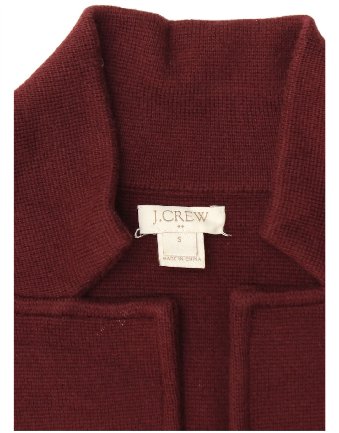 J. Crew Damen-Blazerjacke mit 2 Knöpfen, Gr. 10, Größe S, Burgunderrot, Baumwolle