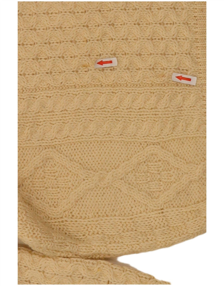 arancrafts Herren-Pullover mit Rundhalsausschnitt, mittelbeige Wolle