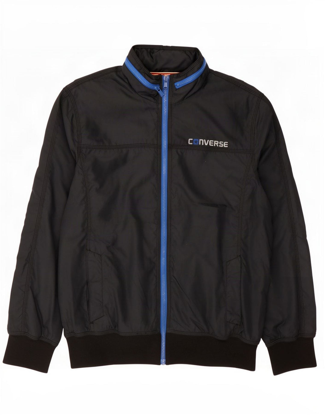 Converse Herren-Bomberjacke mit Kapuze, UK 38, mittelmarineblaues Polyester