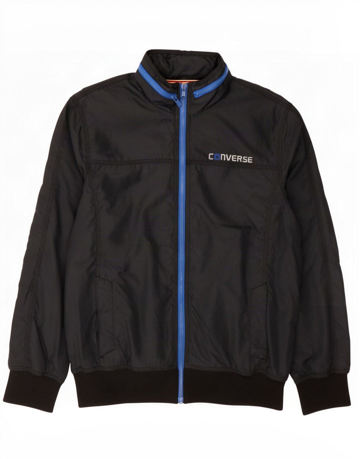 Converse Herren-Bomberjacke mit Kapuze, UK 38, mittelmarineblaues Polyester