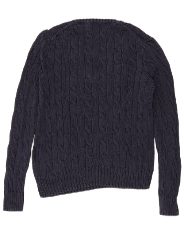 Polo Ralph Lauren Damen-Pullover mit V-Ausschnitt, Gr. 14, mittleres Marineblau