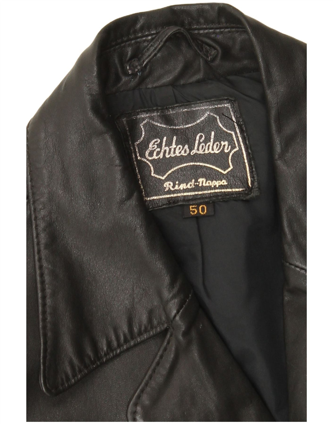 Vintage Herren Lederjacke EU 50 Großes schwarzes Leder