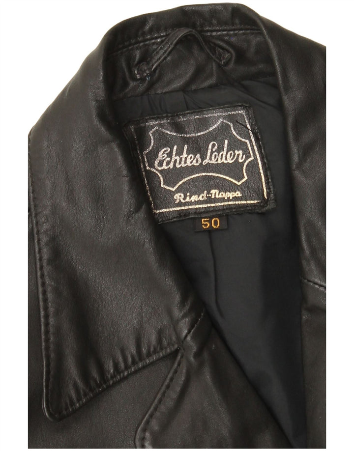 Vintage Herren Lederjacke EU 50 Großes schwarzes Leder