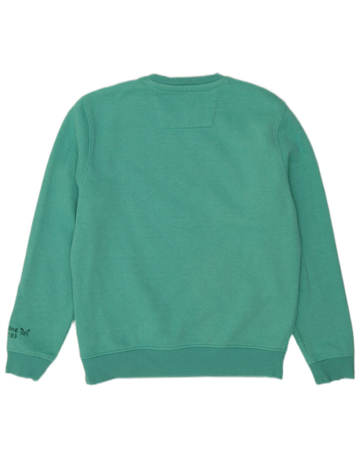 Crew Clothing Herren-Sweatshirt mit Grafik, Größe L, Grün, Baumwolle