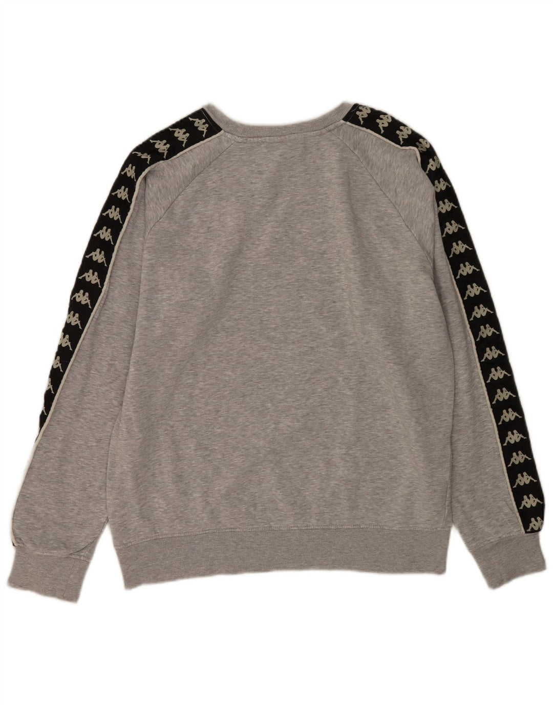Kappa Herren Grafik-Sweatshirt-Pullover aus mittelgrauer Colourblock-Baumwolle