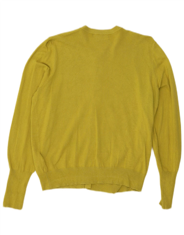 Marks & Spencer Damen Crop Cardigan Pullover UK 14 Mittelgelbe Viskose