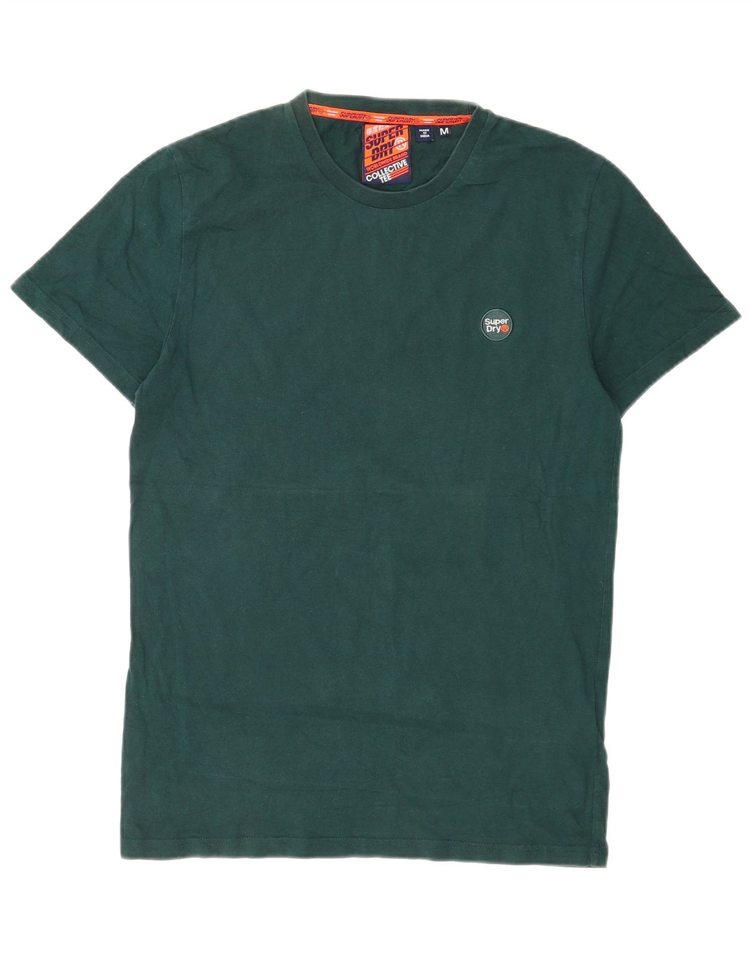 Superdry Herren T-Shirt-Oberteil aus mittelgrüner Baumwolle