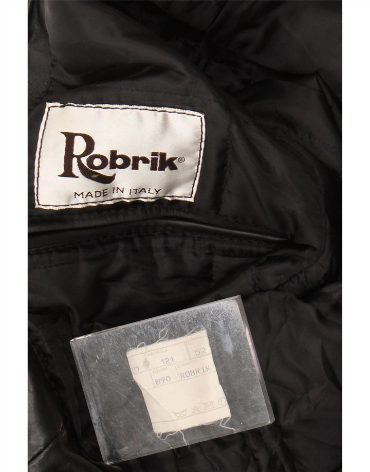 ROBRIK Herren Lederjacke IT 52 XL Schwarzes Leder