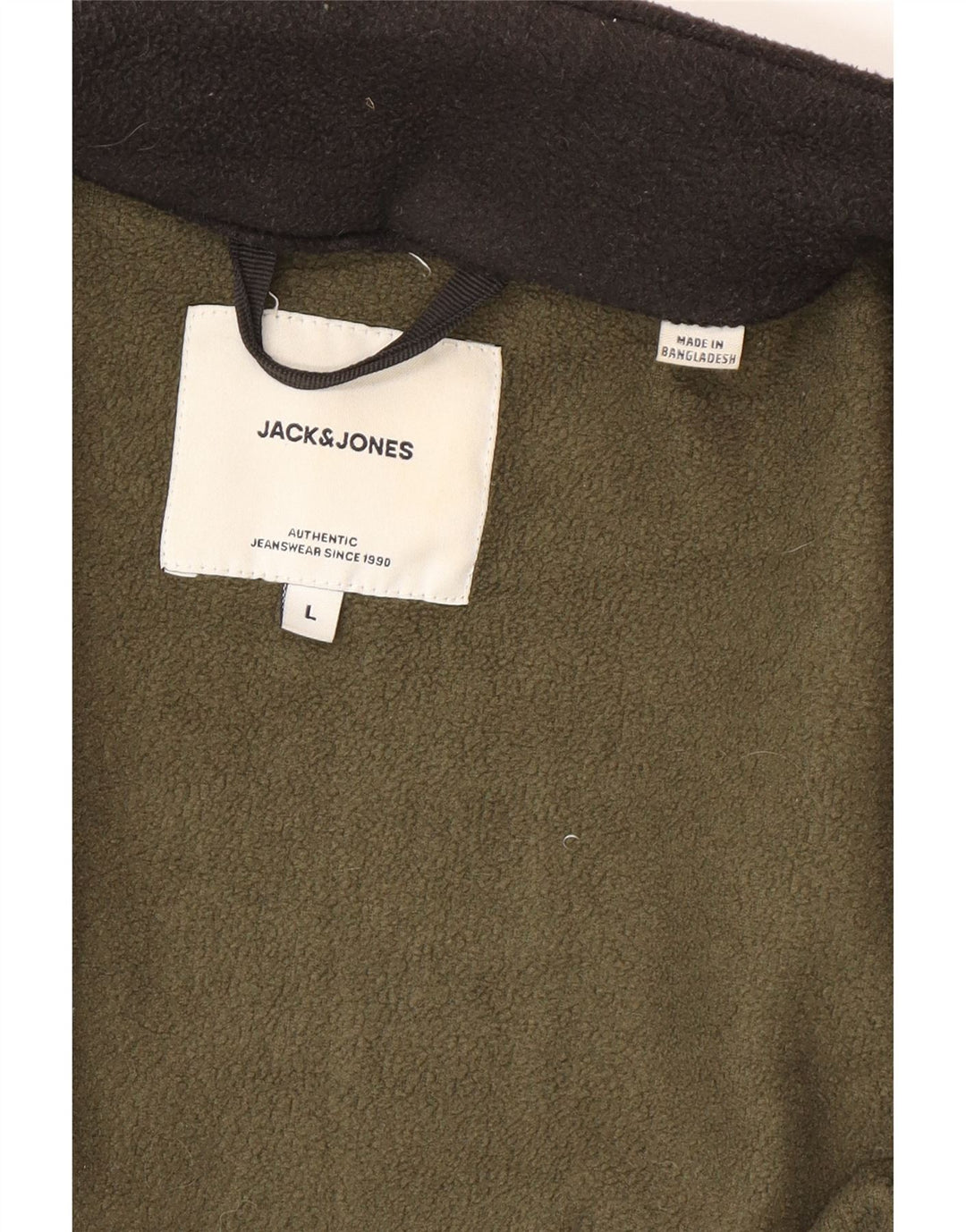Jack & Jones Herren Fleecejacke UK 40 Large Grün Farbblock