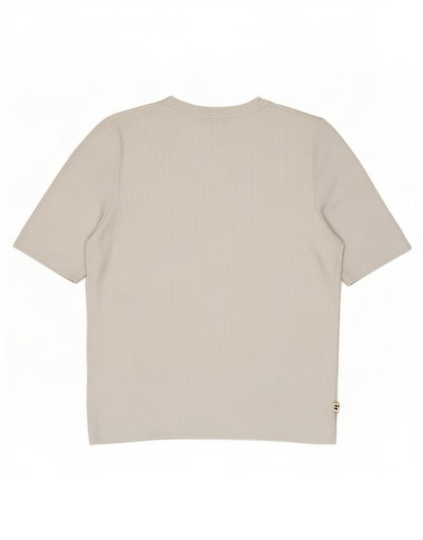 Marks & Spencer Damen T-Shirt Top UK 14 Large Weiße Viskose