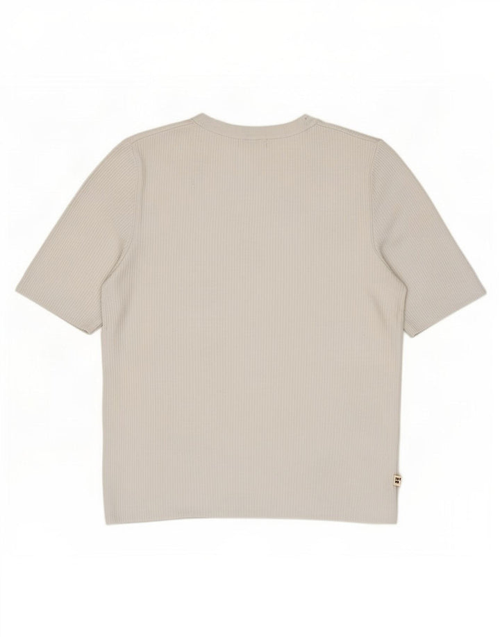 Marks & Spencer Damen T-Shirt Top UK 14 Large Weiße Viskose