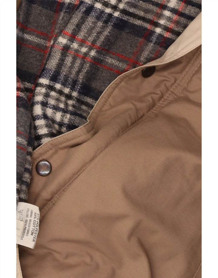 VINTAGE Mens Bomber Jacket UK 40 Large Beige Polyester