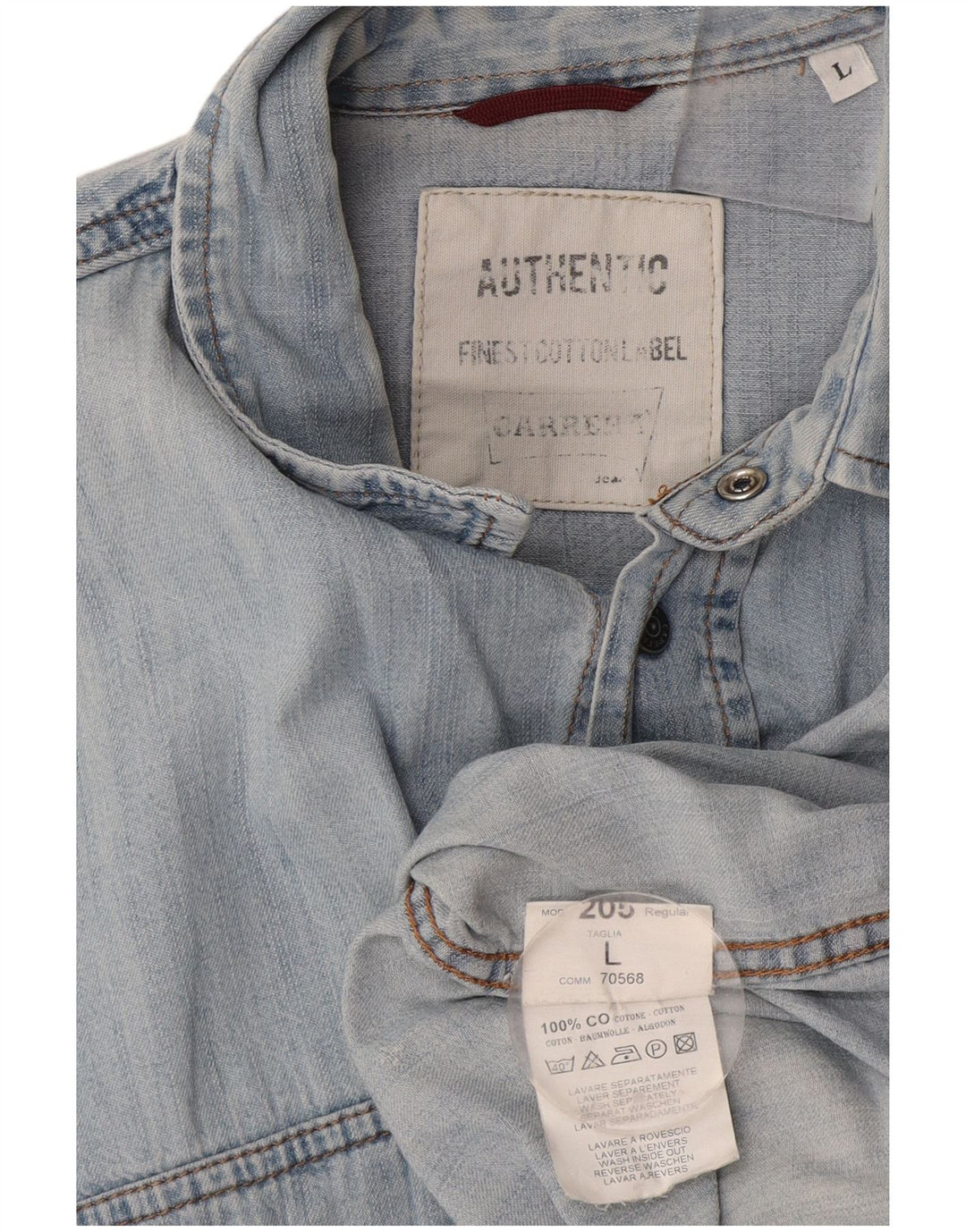 Carrera Herren-Jeanshemd, große blaue Baumwolle