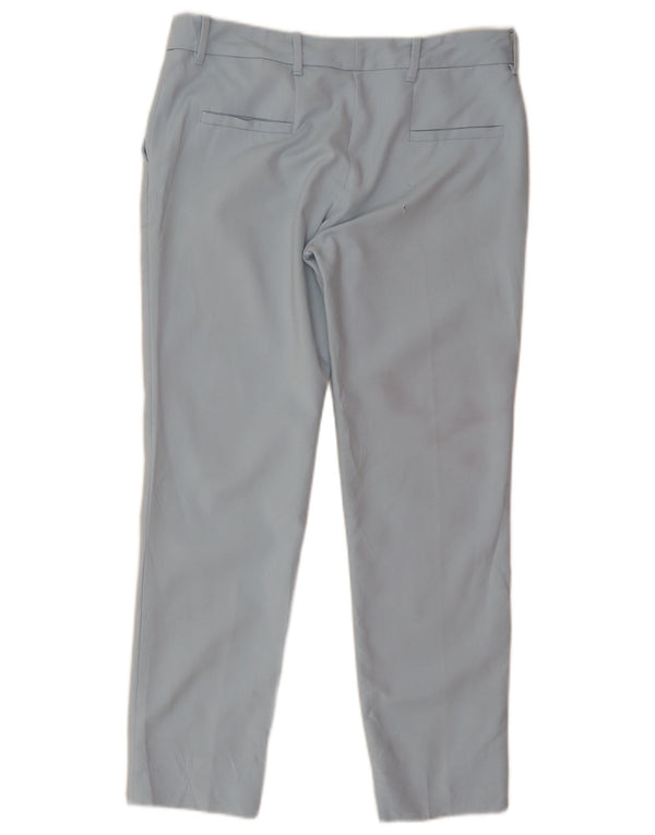 Zara Damen Crop Chino Hose Medium W30 L26 Blau