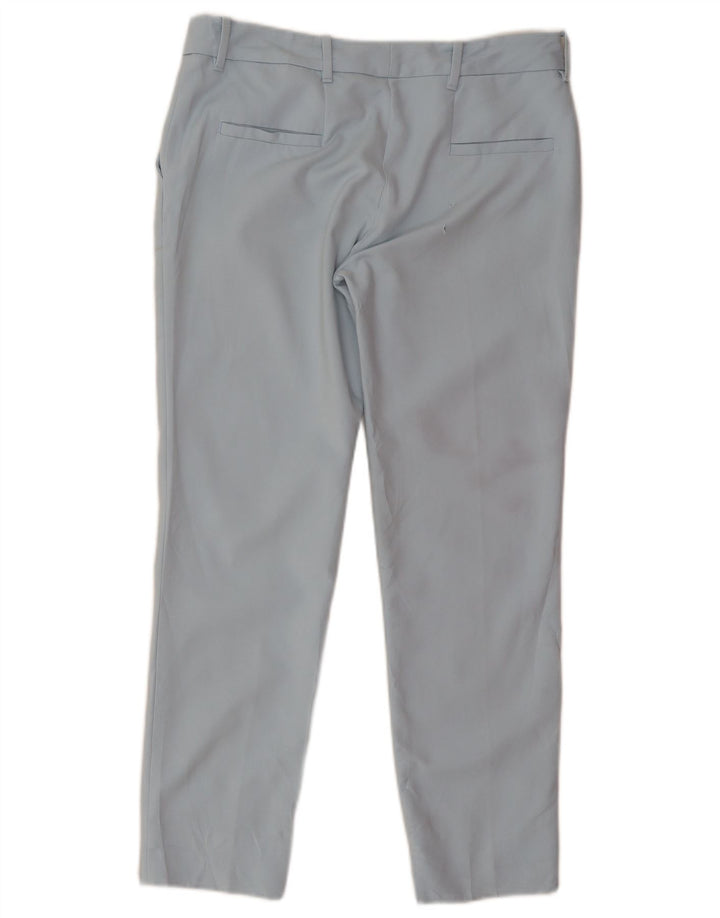 Zara Damen Crop Chino Hose Medium W30 L26 Blau