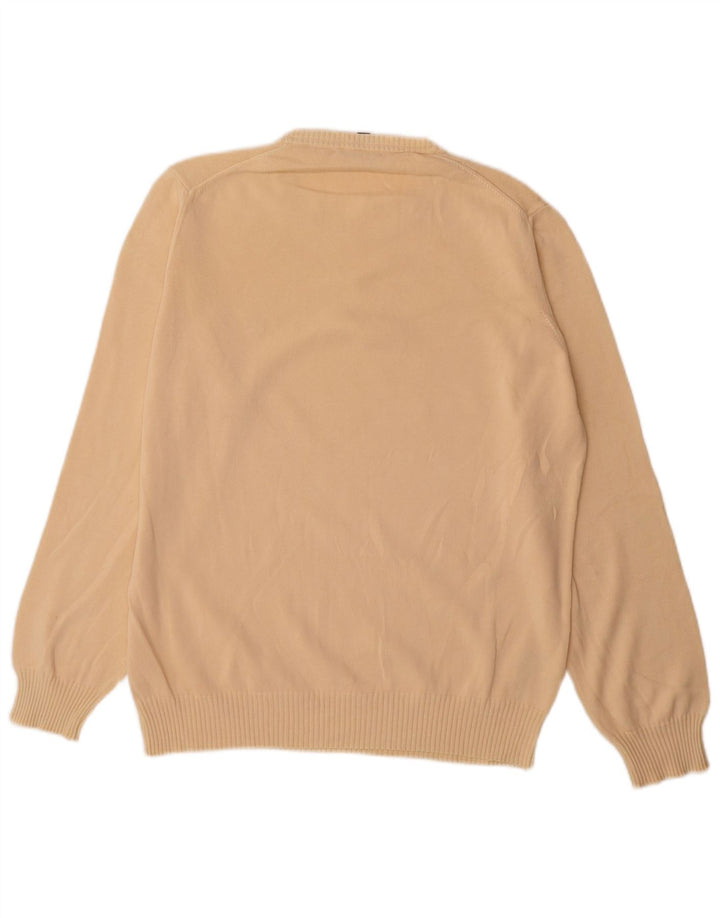 Henry Cottons Herren-Pullover mit Rundhalsausschnitt, mittelbeige Baumwolle