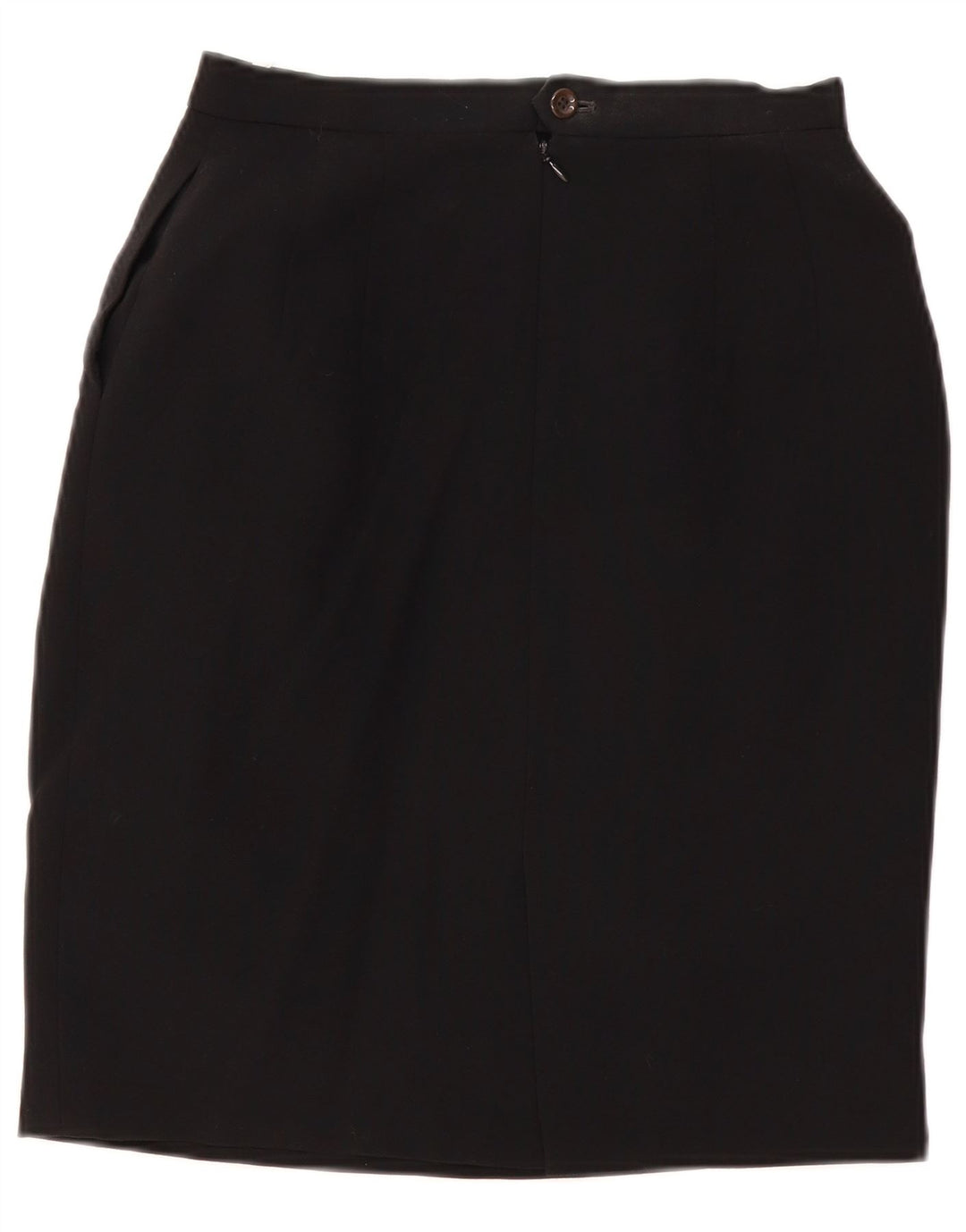 Vintage Damen Bleistiftrock W28 Mittelschwarze Wolle