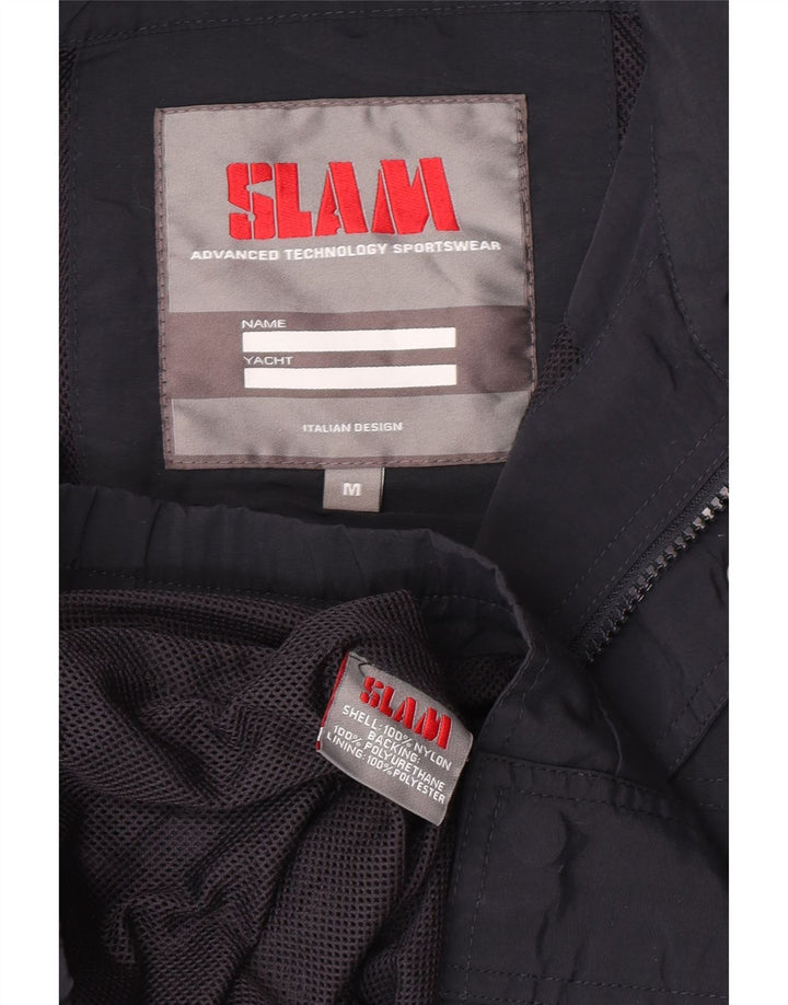 Slam Herren Bomberjacke UK 38 Medium Marineblau Nylon