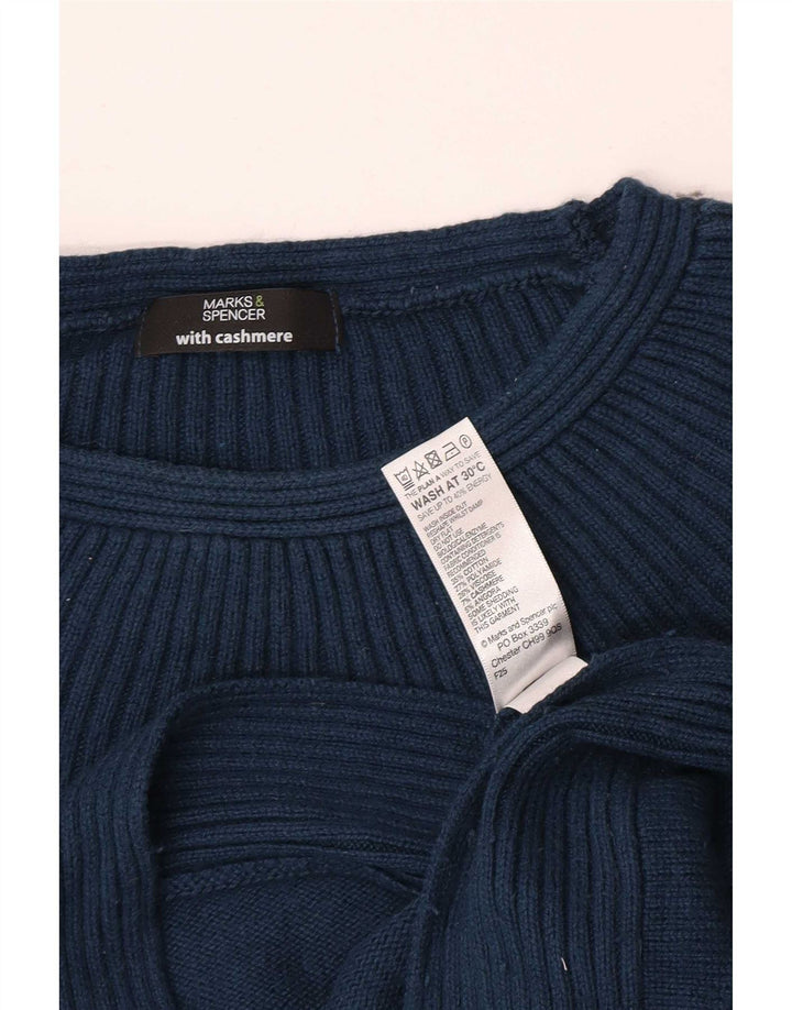 Marks & Spencer Damen-Pullover mit U-Boot-Ausschnitt, Gr. 14, Mittelblau