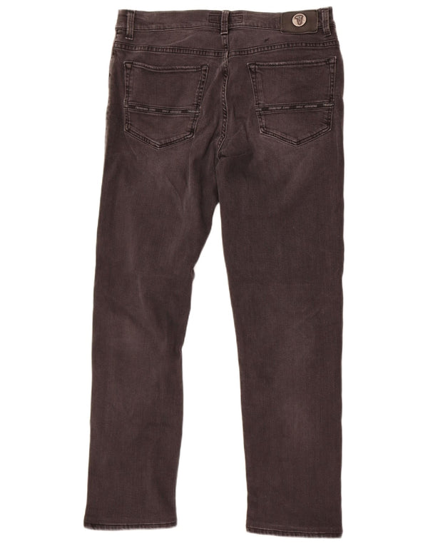 Trussardi Mens Straight Jeans W35 L30 Grey Cotton