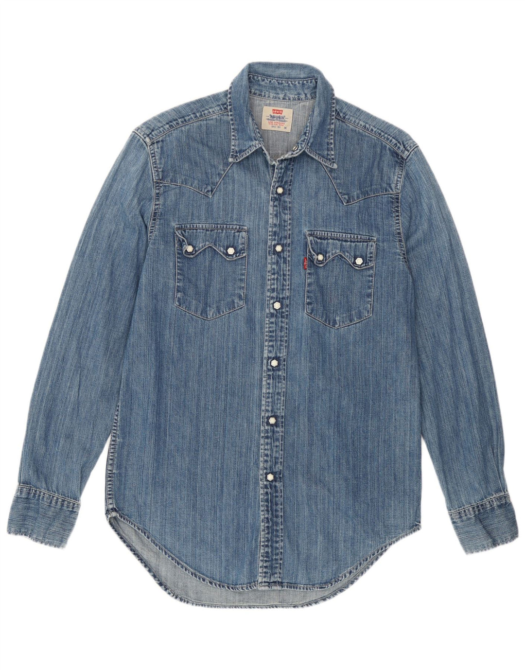 Levi's Herren-Jeanshemd aus mittelblauer Baumwolle