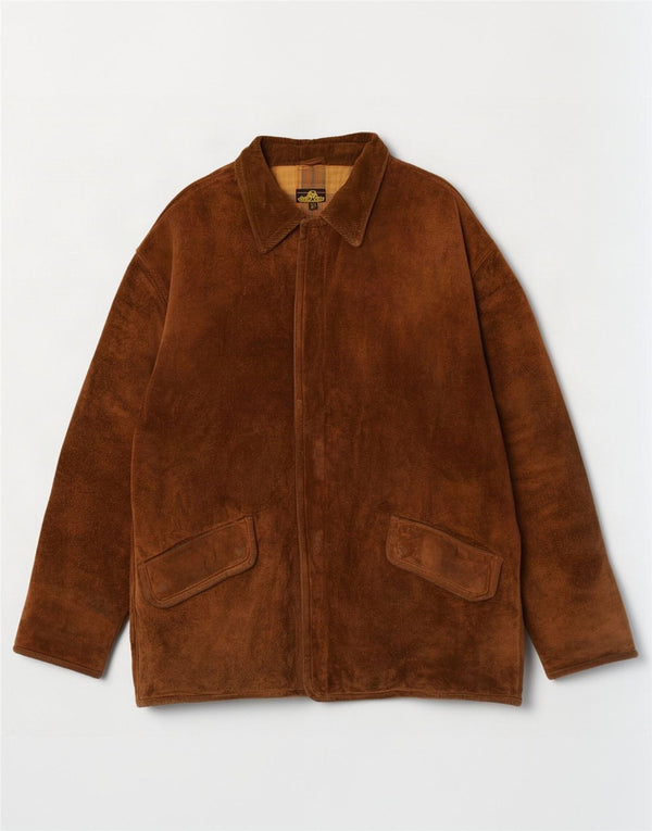 Thornton Bay Herren Wildlederjacke UK 44 2XL Braunes Leder