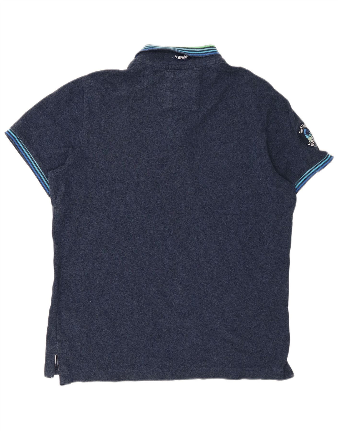 SUPERDRY Herren-Poloshirt mit Grafik, 2XL, Marineblau