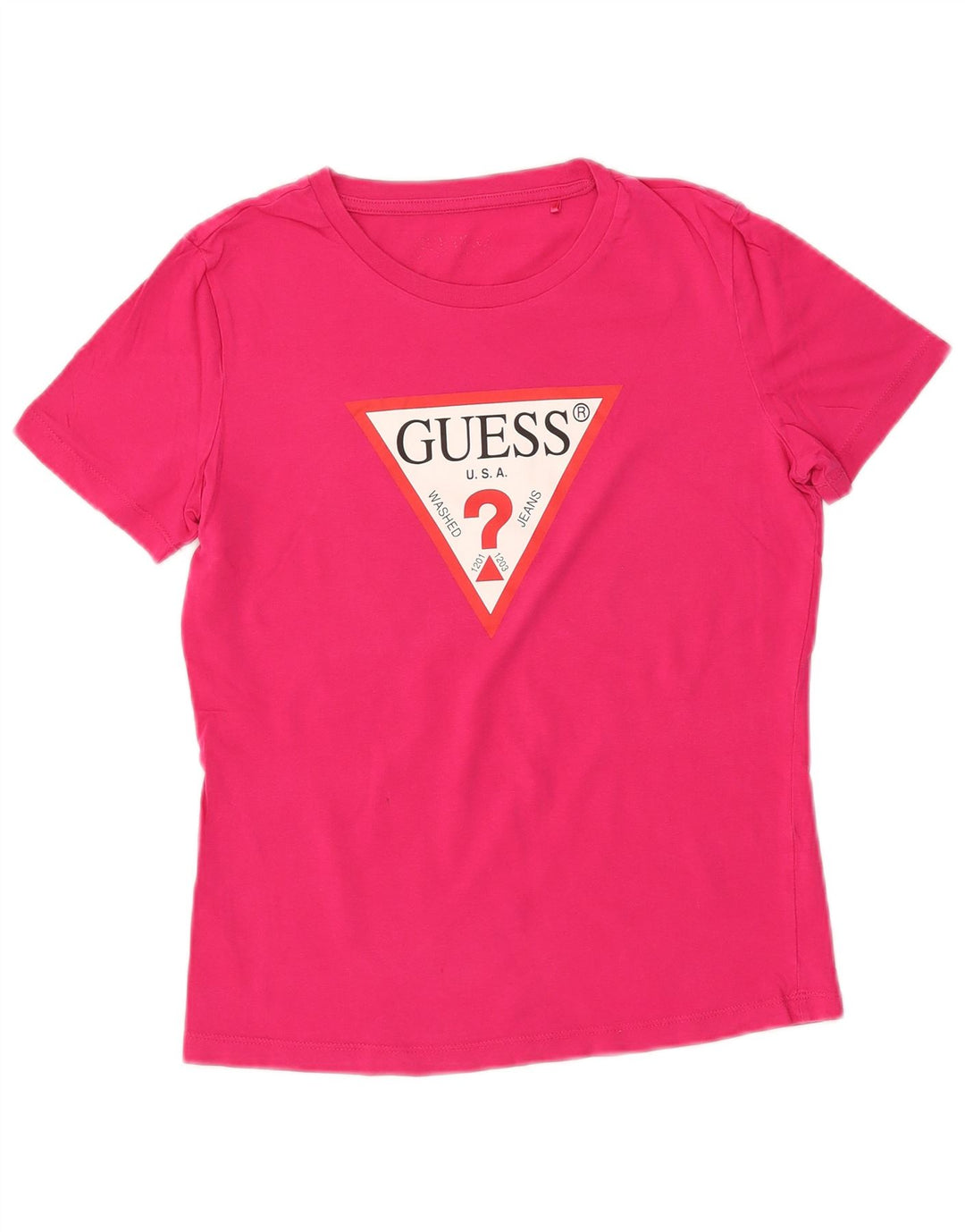 GUESS Damen Grafik-T-Shirt-Oberteil UK 10 Small Pink