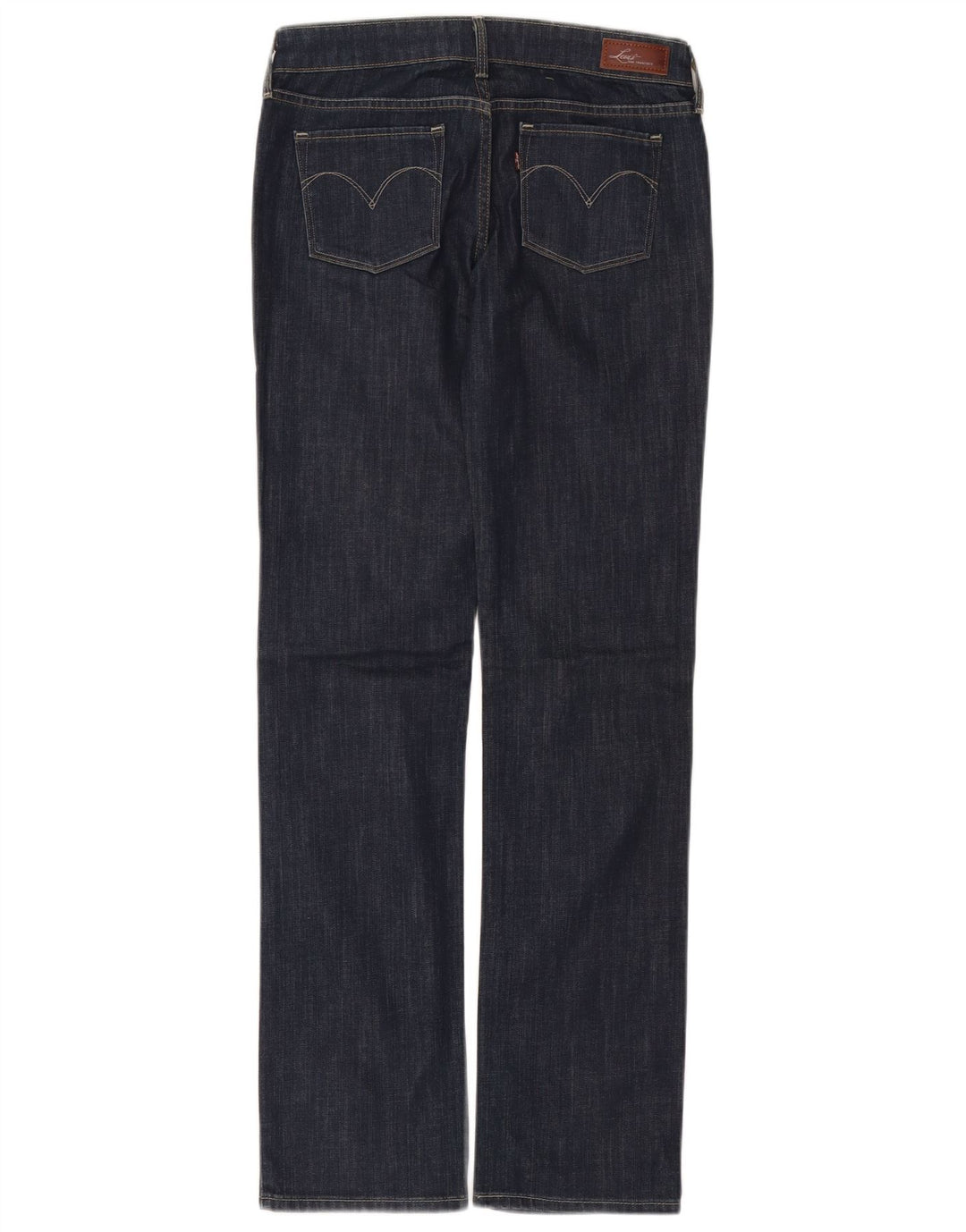 Levi's Damen Slight Curve Straight Jeans W26 L32 Marineblaue Baumwolle